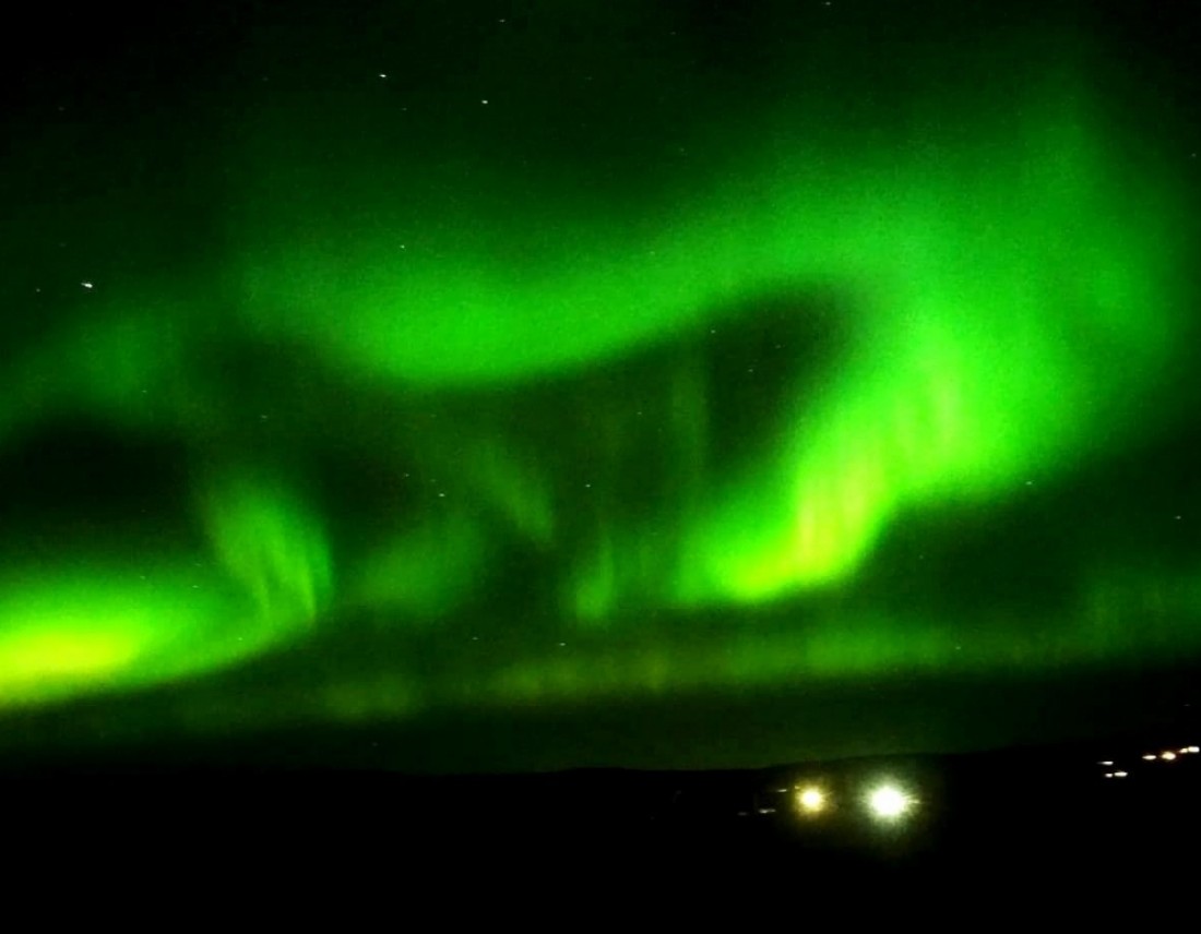 A caccia dell' Aurora Boreale in Islanda.